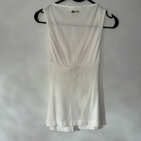LACOSTE + MALANDRINO "The Twist" V-Neck Tank- Size small-white - Picture 2 of 4